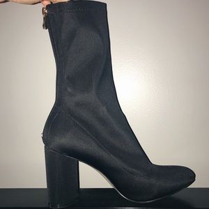 Black mid calf sock boots